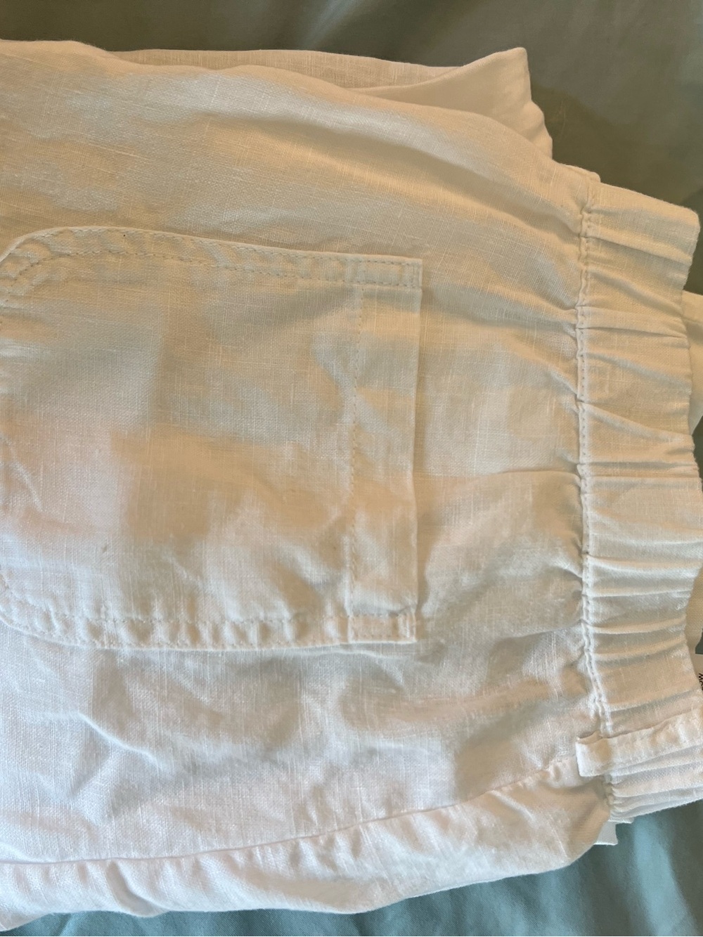 Quince White Linen Relaxed Waist pants